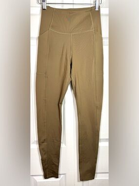 Girlfriend Collective Compressive Pocket Leggings Tan Olive 7/8 High Rise S